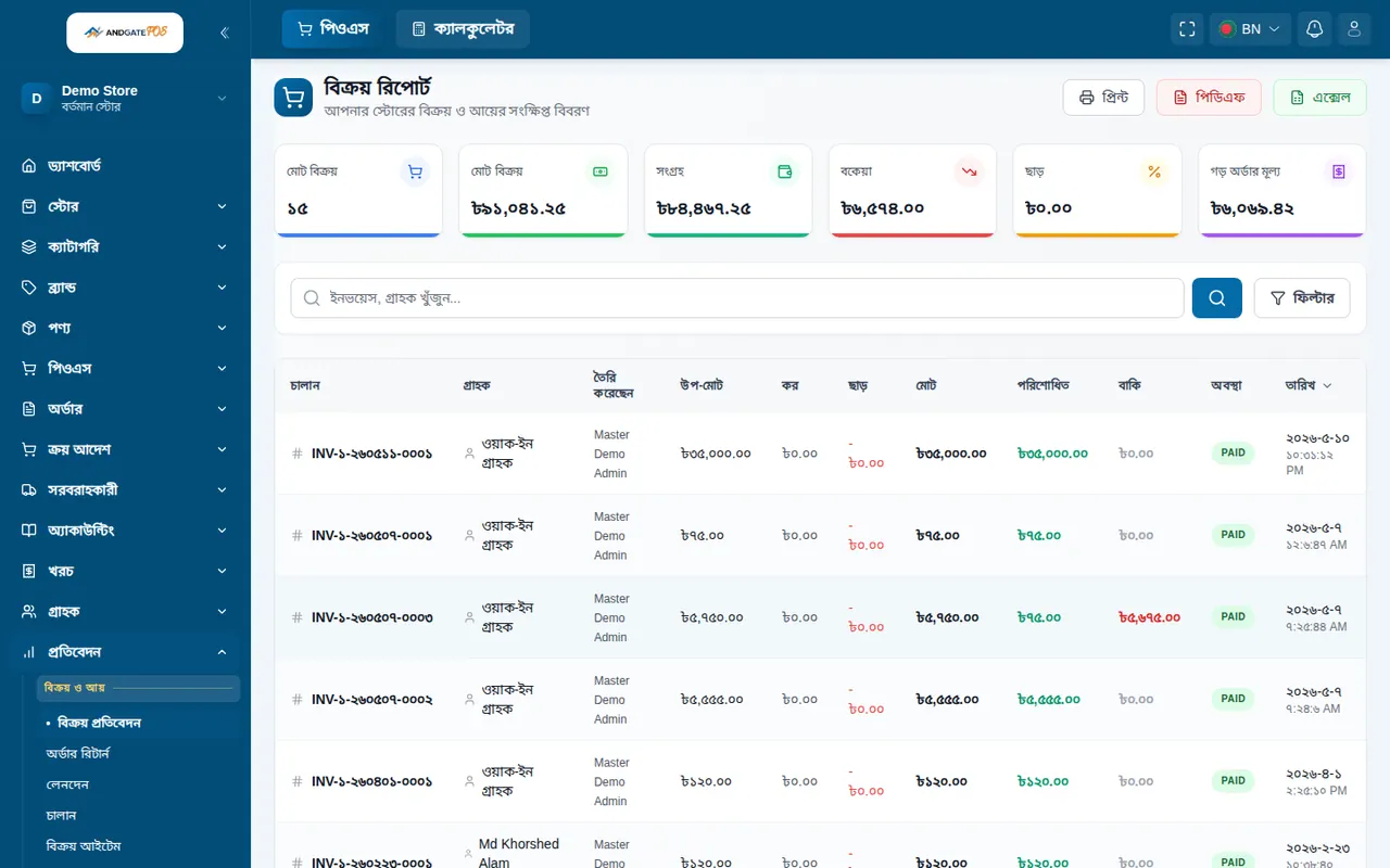 AndgateBOS dashboard preview